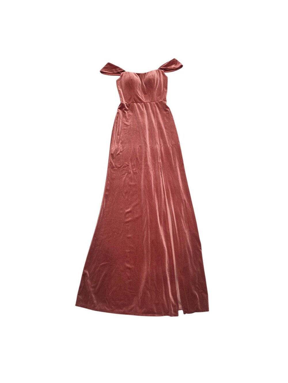 JENNY YOO ISSA OFF THE SHOULDER VELVET DRESS IN ENGLISH ROSE 0 NEW - Picture 2 of 16